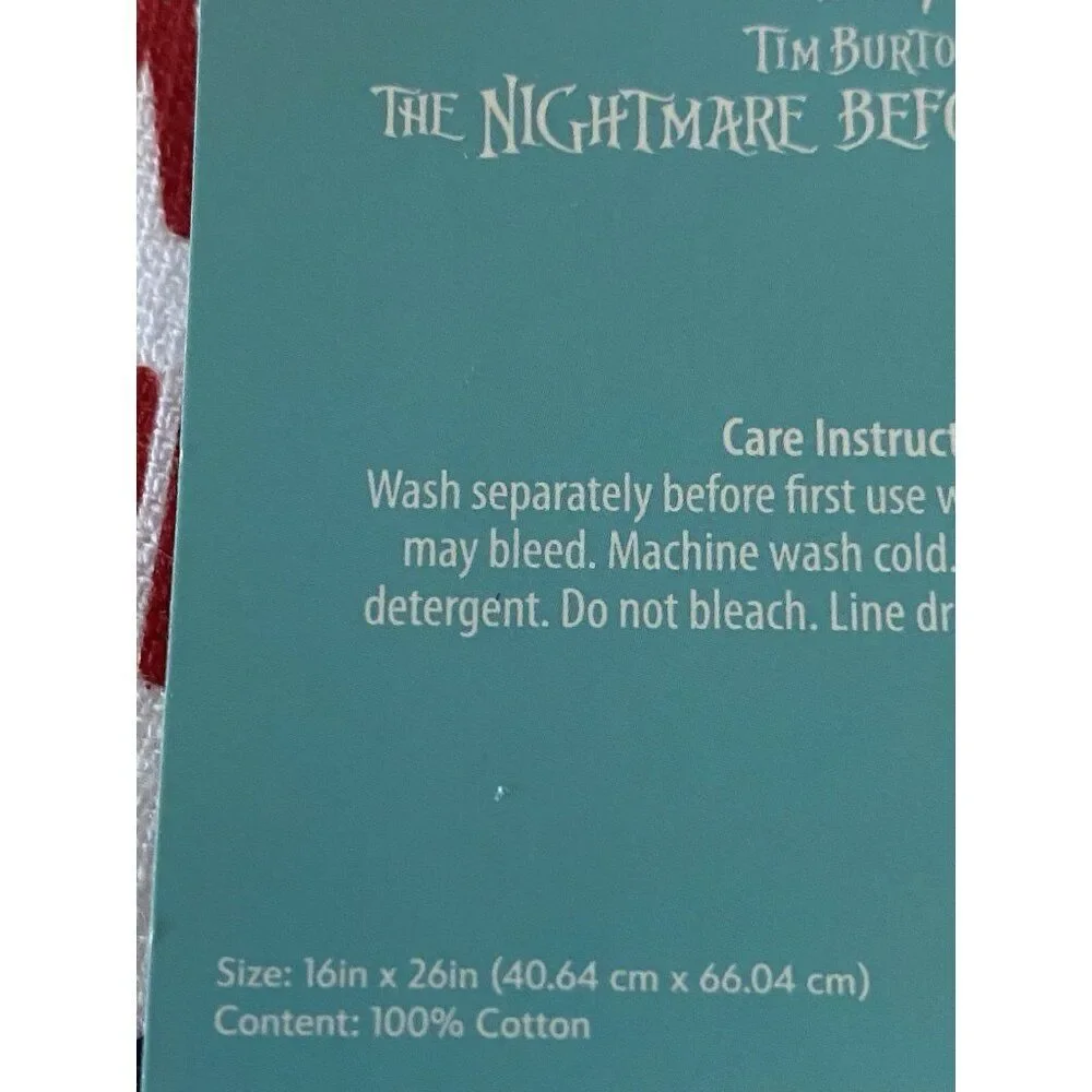 2 Pack‎ Disney Jack Skellington Zero Nightmare Before Christmas Kitchen Towels